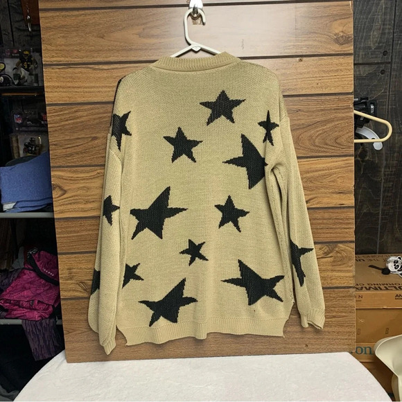 Vestidos beige/black sweater v neck size large oversized - Picture 5 of 6